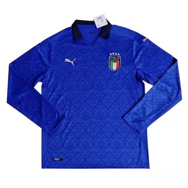 Heimtrikot Thailand Italien ML 2020 Blau Günstige Fußballtrikots